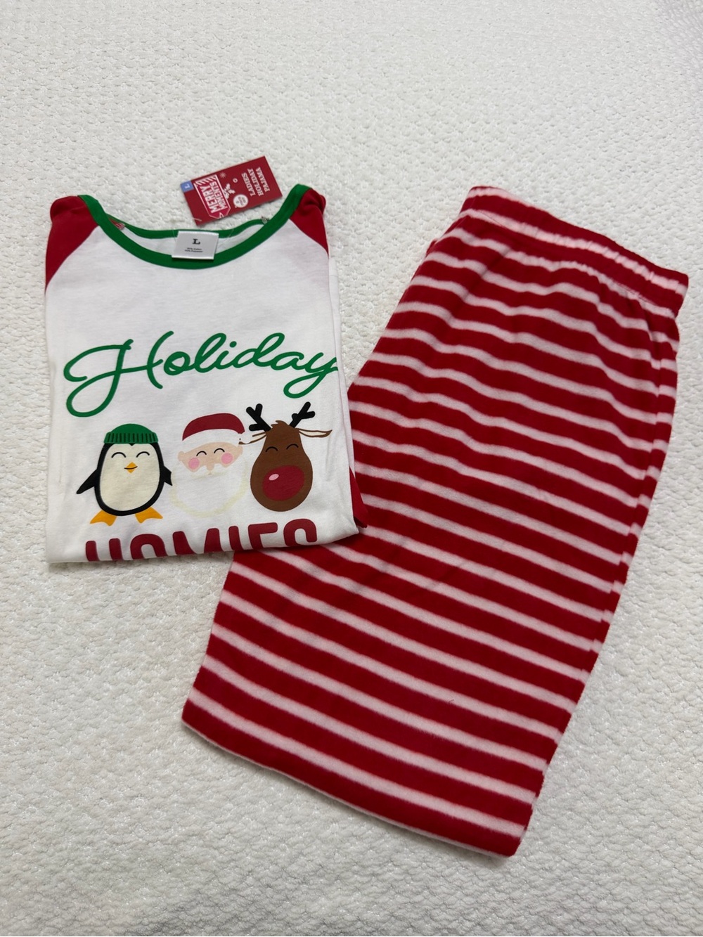 Merry Moments Holiday Homies Christmas Pajama Set Women’s Size Large NWT